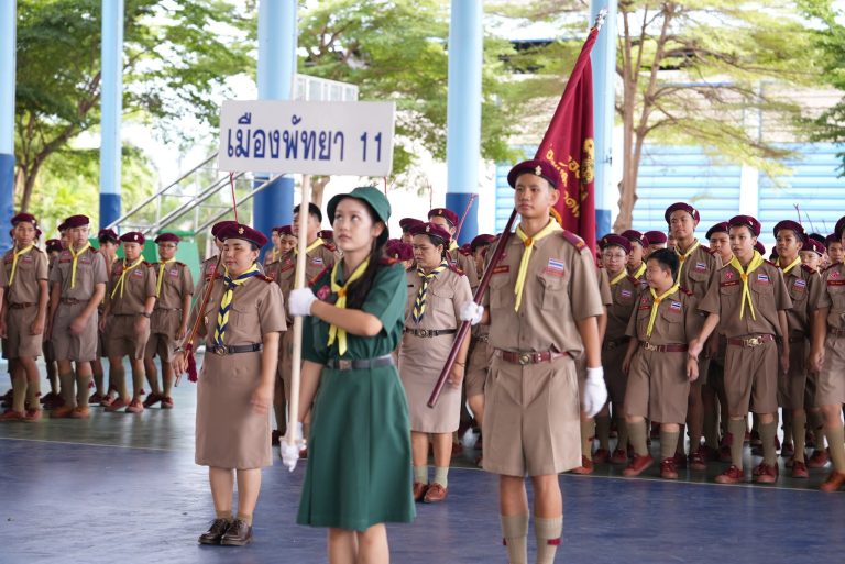 ประมวลภาพ พิธีทบทวนคำปฏิญาณและสวนสนามของลูกเสือ เนื่องในวันคล้ายวันสถาปนาคณะลูกเสือแห่งชาติ ประจำปีการศึกษา 2569
